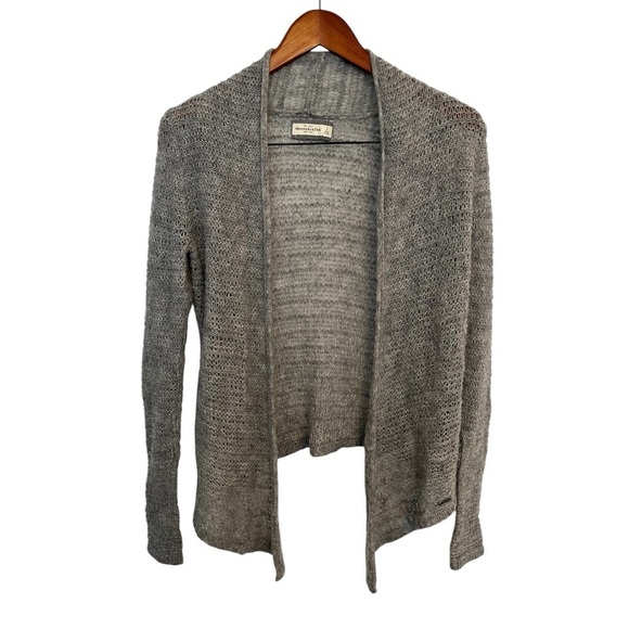 Abercrombie&Fitch Women's Gray Open-Front Sweater cardigan size small - Picture 1 of 6